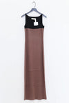 SWAYING/KNIT silk patchwork vest dress SW24SS2L31 khaki
